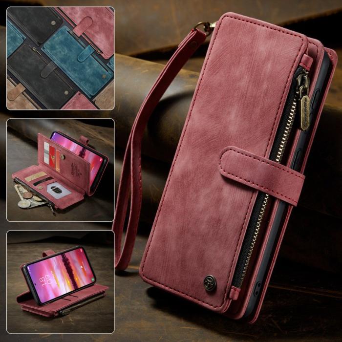 Caseme - CASEME C30 Fodral för Samsung Galaxy S25 med Rem - Röd