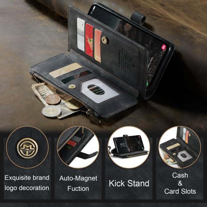 Caseme - CASEME C30 Fodral för Samsung Galaxy S25 med rem - Svart