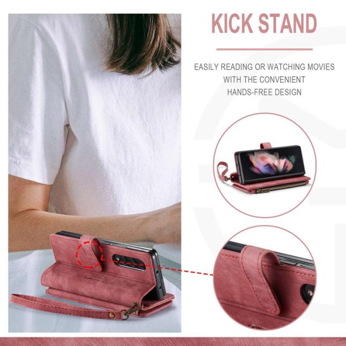 Caseme - CASEME C30 Fodral för Samsung Galaxy Z Fold3 5G Röd