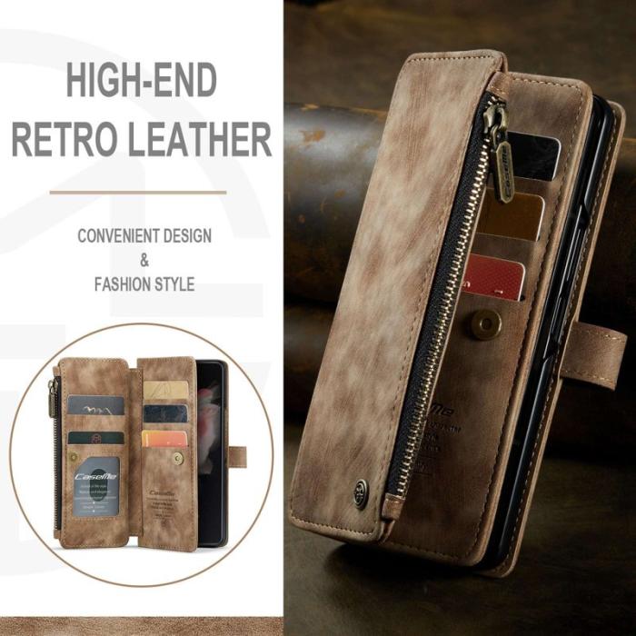 Caseme - CASEME C30 Fodral för Samsung Galaxy Z Fold4 5G - Brun