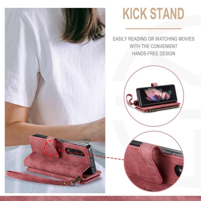 Caseme - CASEME C30 Fodral för Samsung Galaxy Z Fold4 5G Röd