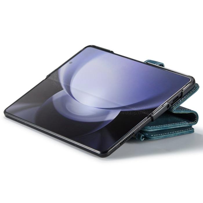 Caseme - CASEME Konstläder Plånboksfodral för Samsung Galaxy Z Fold6 5G - Blå