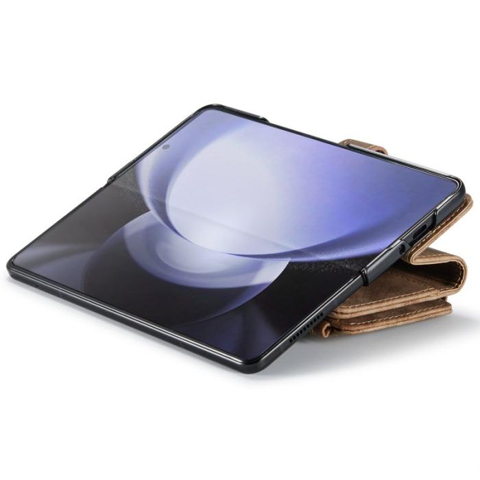 Caseme - CASEME Konstläder Plånboksfodral för Samsung Galaxy Z Fold6 5G - Brun