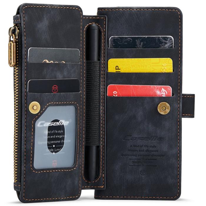 Caseme - CASEME Konstläder Plånboksfodral för Samsung Galaxy Z Fold6 5G - Svart