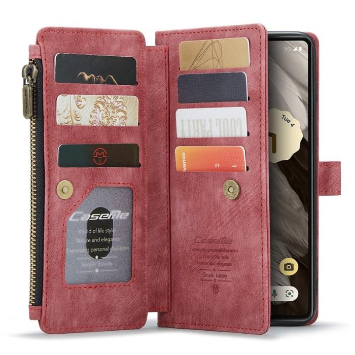 Caseme - CASEME C30 Fodral till Google Pixel 7a med rem - Röd