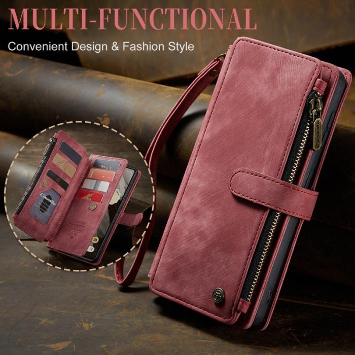 Caseme - CASEME C30 Fodral till Google Pixel 7a med rem - Röd