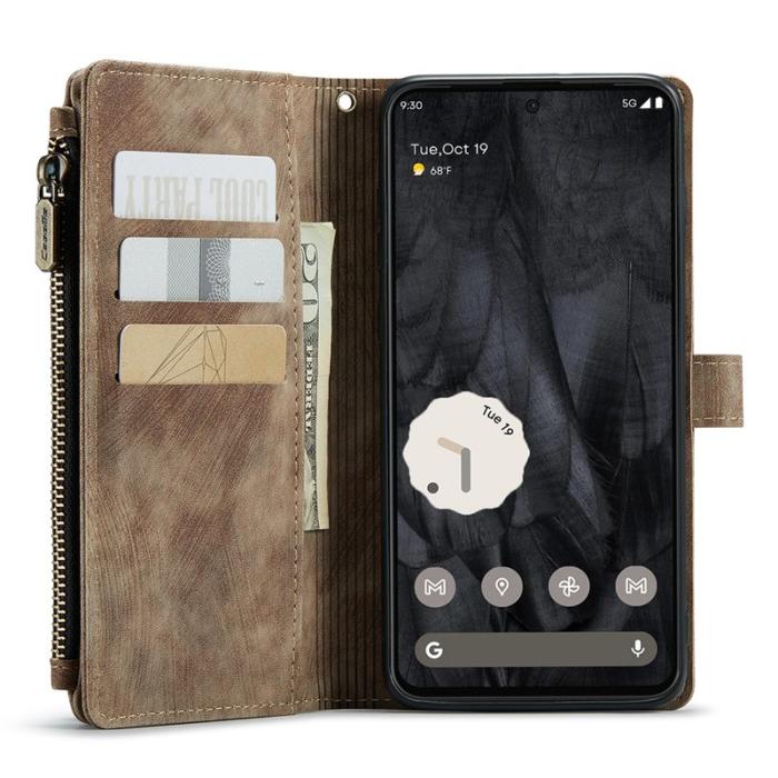 Caseme - CASEME C30 Fodral till Google Pixel 8 Pro med rem - Brun