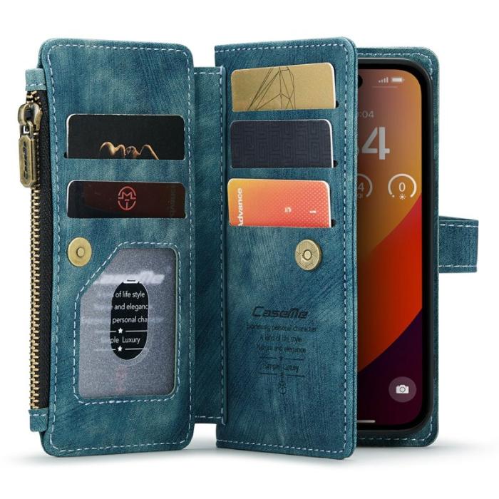 Caseme - CASEME C30 Fodral till iPhone 16 Pro med Rem - Blå