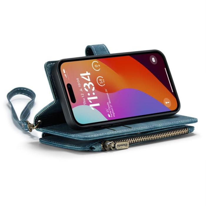 Caseme - CASEME C30 Fodral till iPhone 16 Pro med Rem - Blå
