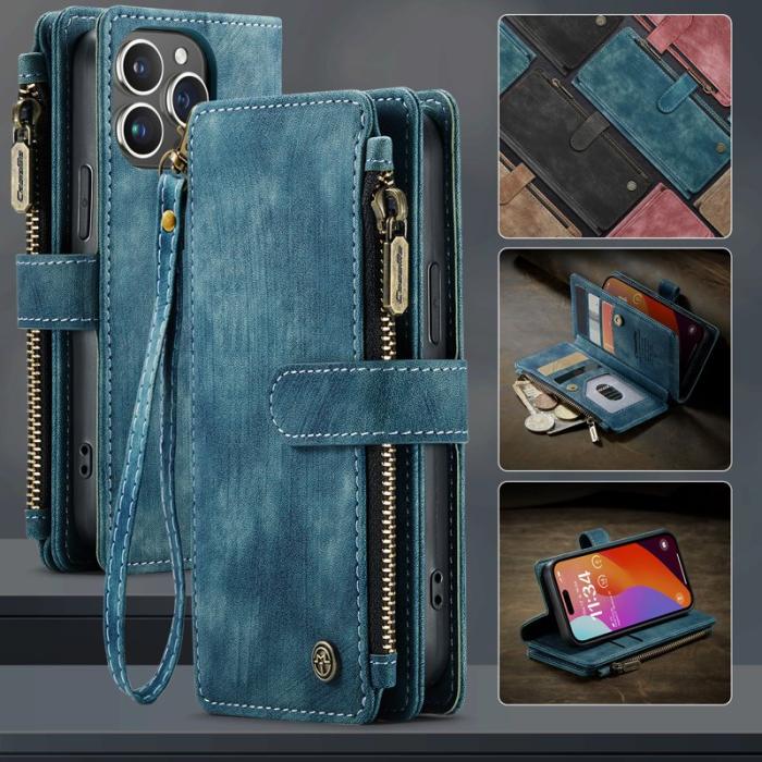 Caseme - CASEME C30 Fodral till iPhone 16 Pro med Rem - Blå