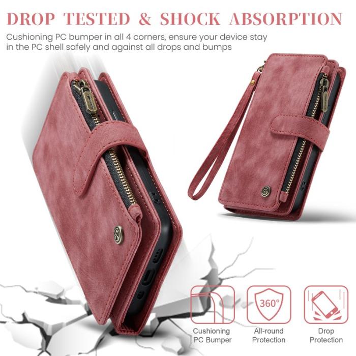 Caseme - CASEME C30 Fodral till iPhone 16 Pro med Rem - Röd