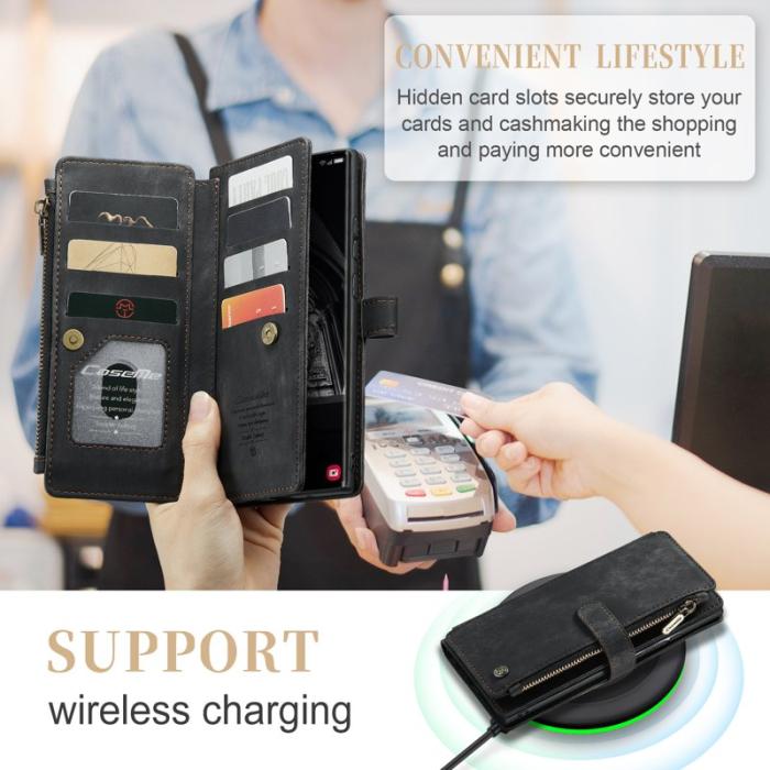 Caseme - CASEME C30 Fodral till Samsung Galaxy S23 Ultra - Svart