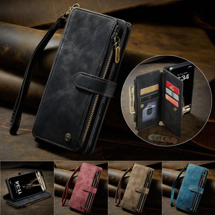 Caseme - CASEME C30 iPhone 17 Wallet Case Läderfodral Svart