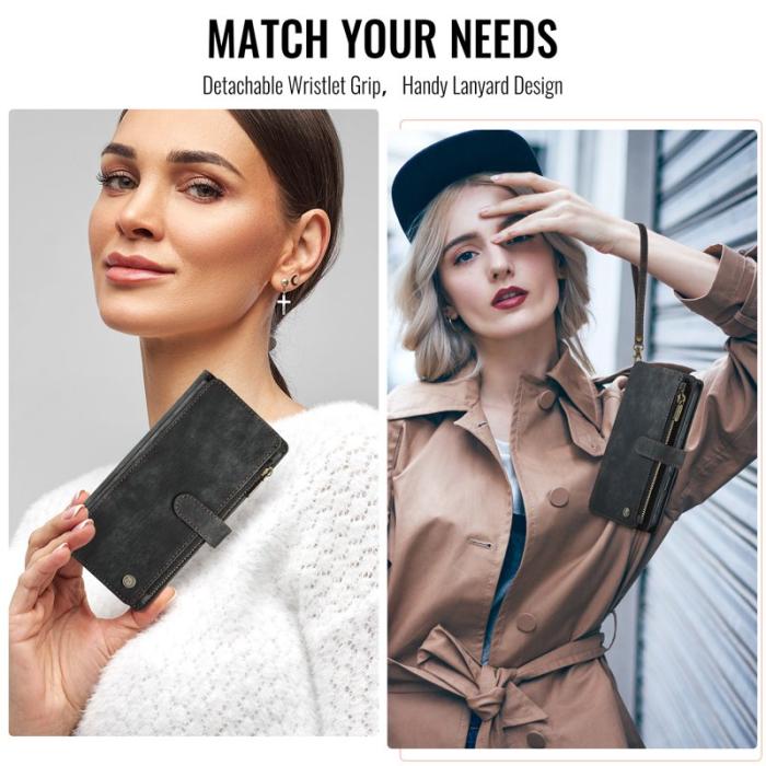 Caseme - CASEME C30 iPhone 17 Wallet Case Läderfodral Svart