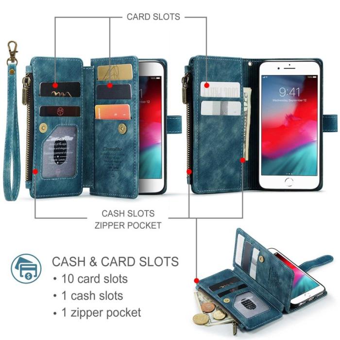 Caseme - CASEME C30 iPhone 6/7/8/SE (2020/2022) Fodral Blå