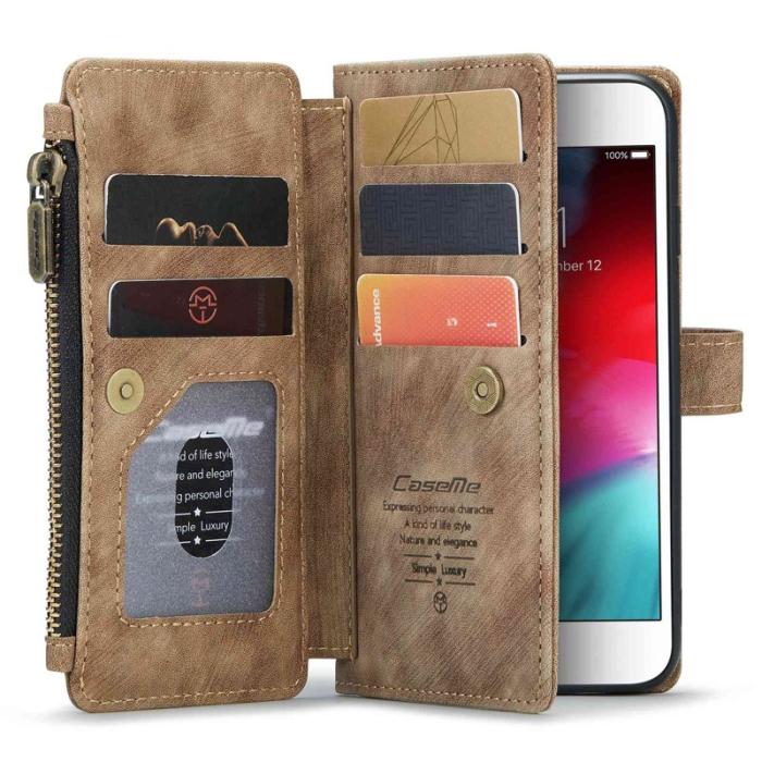 Caseme - CASEME C30 iPhone 6/7/8/SE (2020/2022) Fodral Brun
