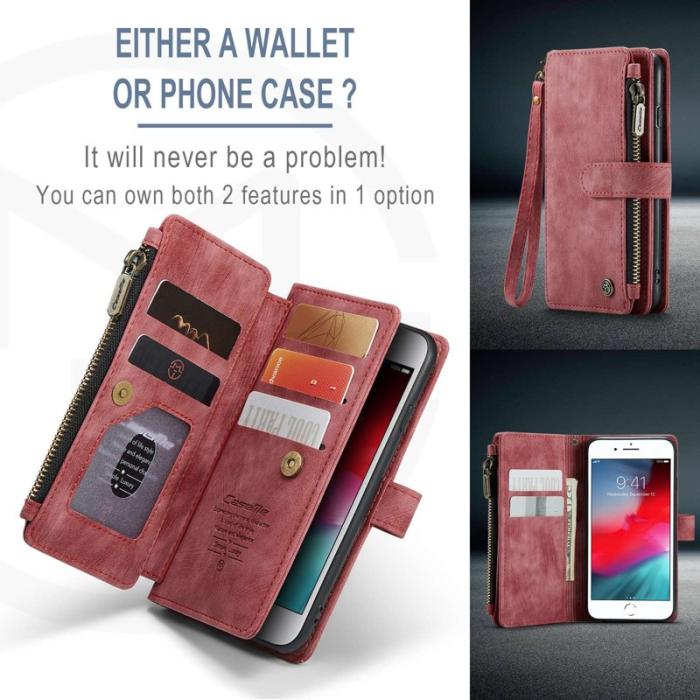 Caseme - CASEME C30 iPhone 6/7/8/SE (2020/2022) Fodral Röd