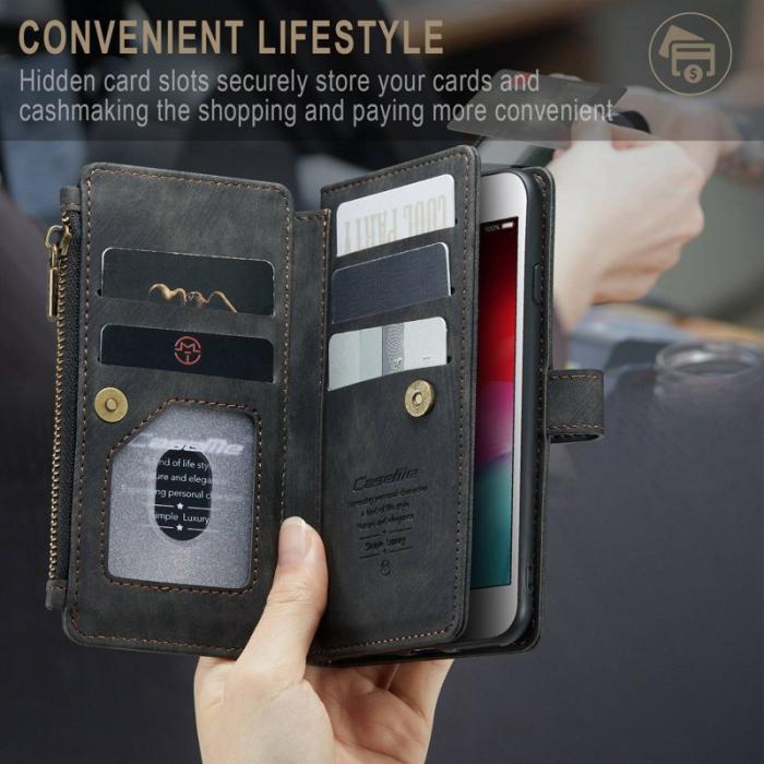 Caseme - CASEME C30 iPhone 6/7/8/SE Fodral med ficka - Svart