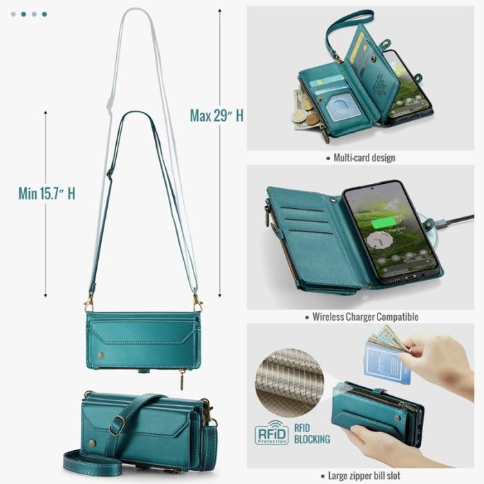 Caseme - CASEME C36 Läderfodral för Google Pixel 10 Pro/10/9 Pro - Grön