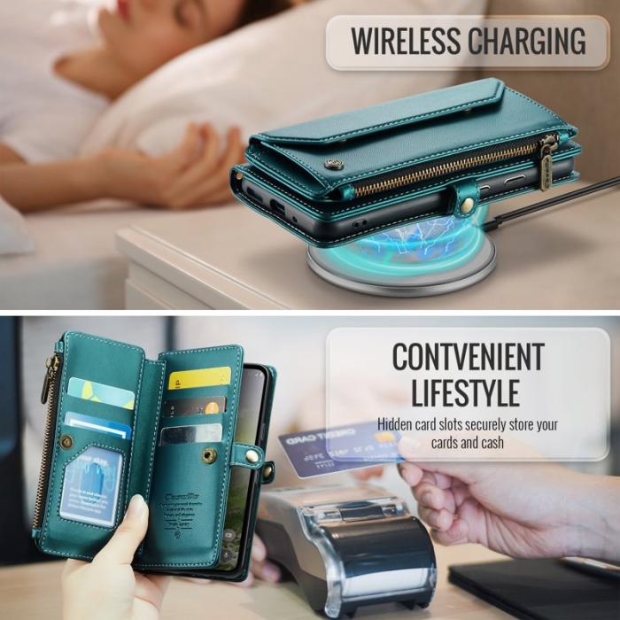 Caseme - CASEME C36 Läderfodral för Google Pixel 10 Pro/10/9 Pro - Grön