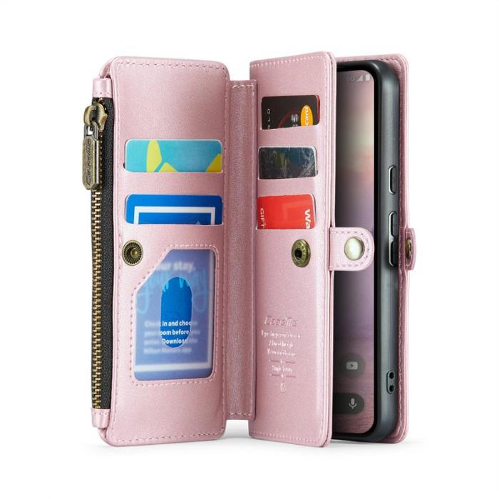 Caseme - CASEME C36 Läderfodral för Google Pixel 10 Pro/10/9 Pro - Rosa