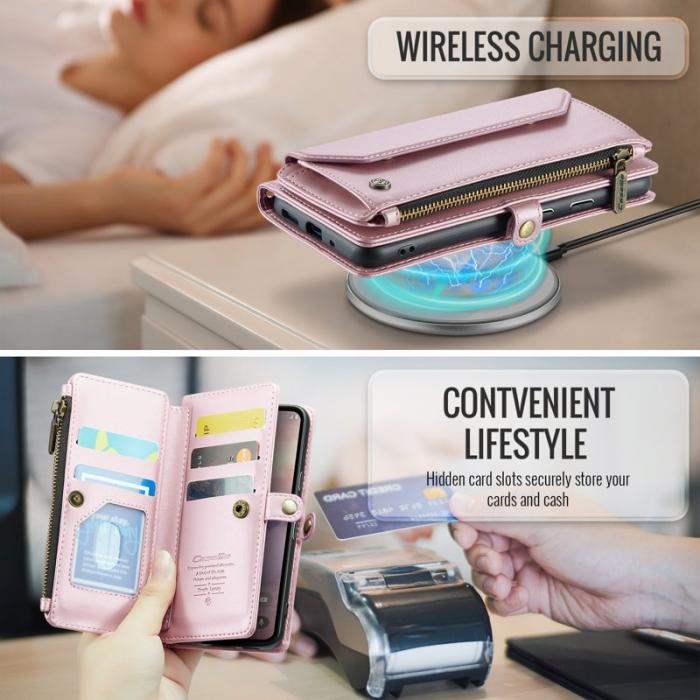 Caseme - CASEME C36 Läderfodral för Google Pixel 10 Pro/10/9 Pro - Rosa