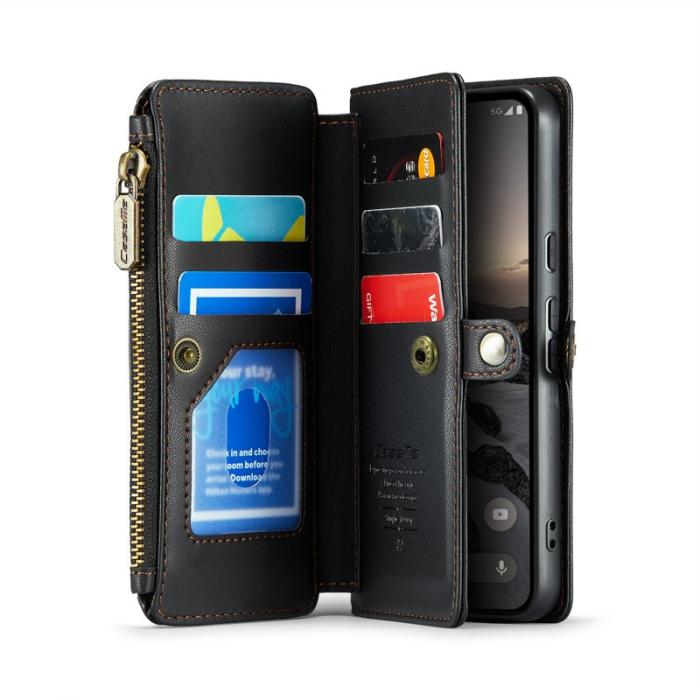 Caseme - CASEME C36 Läderfodral för Google Pixel 10 Pro/10/9 Pro - Svart
