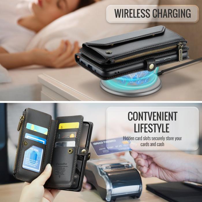 Caseme - CASEME C36 Läderfodral för Google Pixel 10 Pro/10/9 Pro - Svart