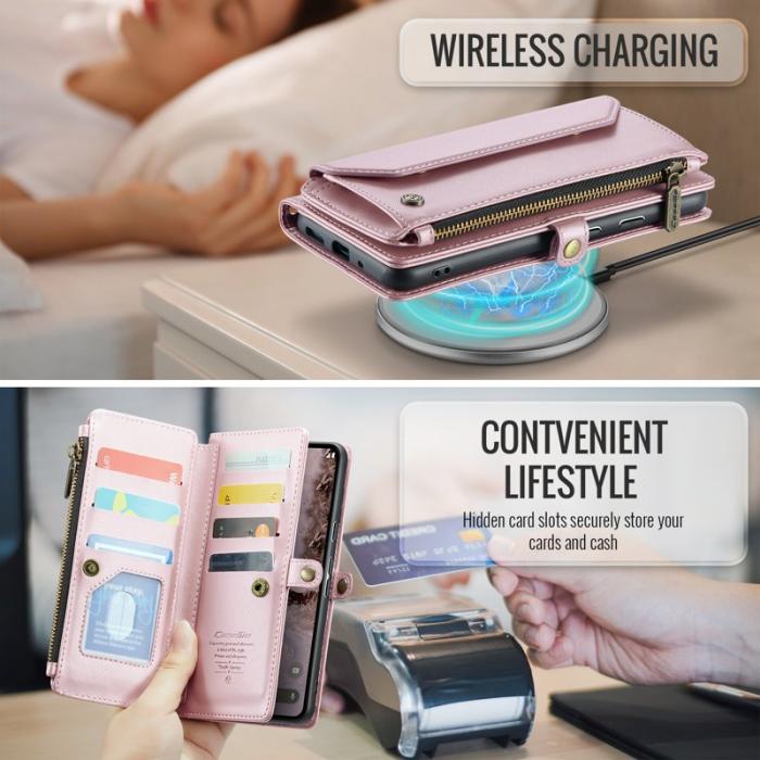 Caseme - CASEME C36 Läderfodral för Google Pixel 10 Pro XL - Rosa