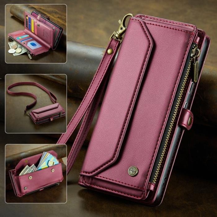 Caseme - CASEME C36 Läderfodral för Google Pixel 10 Pro XL - Vinröd