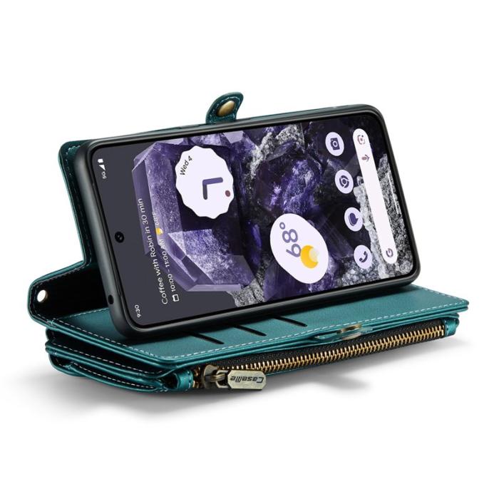 Caseme - CASEME Plånboksfodral Konstläder för Google Pixel 8 - Grön