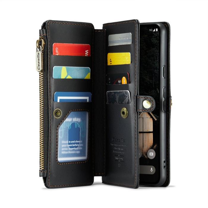 Caseme - CASEME C36 Läderfodral för Google Pixel 9 Pro XL - Svart