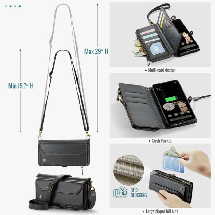 Caseme - CASEME C36 Läderfodral för Google Pixel 9 Pro XL - Svart