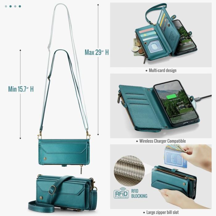 Caseme - CASEME C36 Läderfodral för Google Pixel 9a med kortfack - Grön