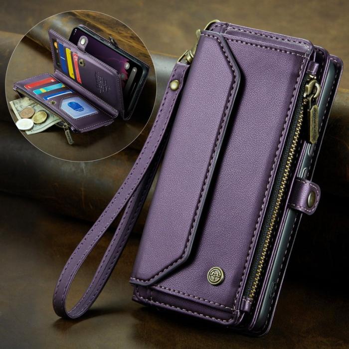 Caseme - CASEME C36 Läderfodral för Google Pixel 9a med kortfack - Lila