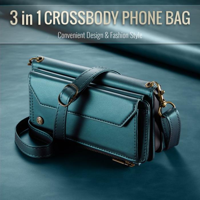 Caseme - CASEME C36 Läderfodral för iPhone 11 med kortfack - Grön