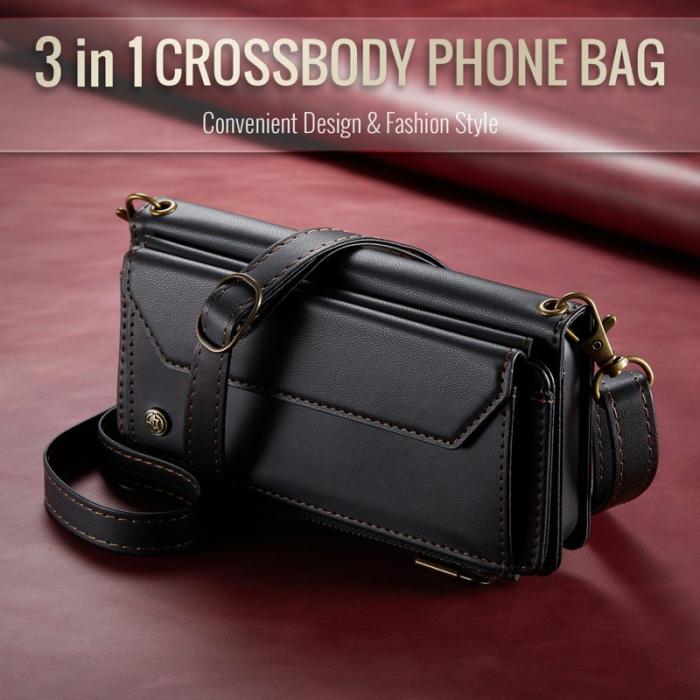 Caseme - CASEME C36 Läderfodral för iPhone 11 med kortfack - Svart