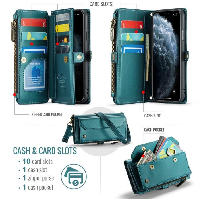 Caseme - CASEME C36 Läderfodral för iPhone 11 Pro Max - Grön
