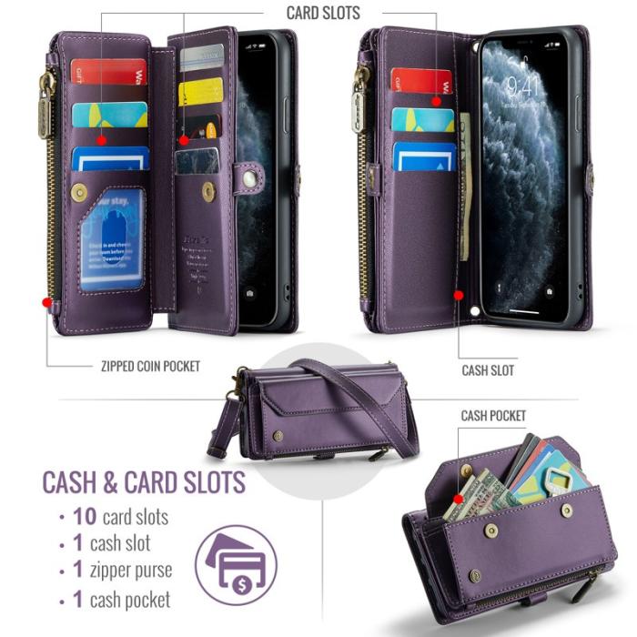 Caseme - CASEME C36 Läderfodral för iPhone 11 Pro Max - Lila