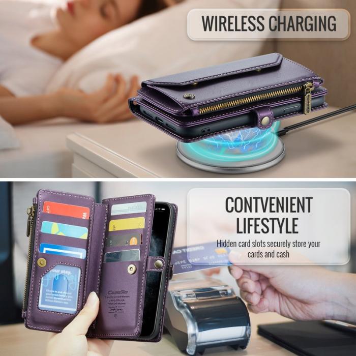 Caseme - CASEME C36 Läderfodral för iPhone 11 Pro Max - Lila