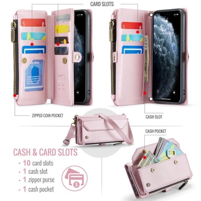 Caseme - CASEME C36 Läderfodral för iPhone 11 Pro Max - Rosa