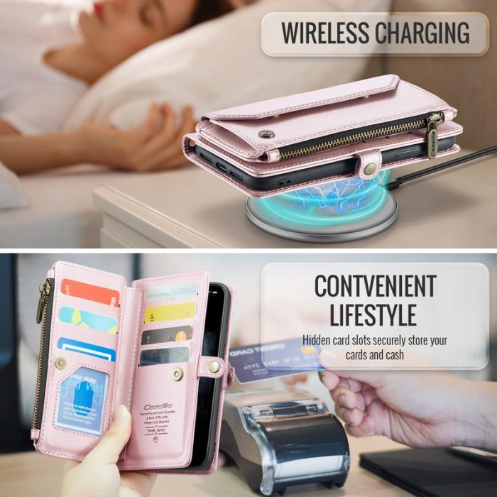 Caseme - CASEME C36 Läderfodral för iPhone 11 Pro Max - Rosa