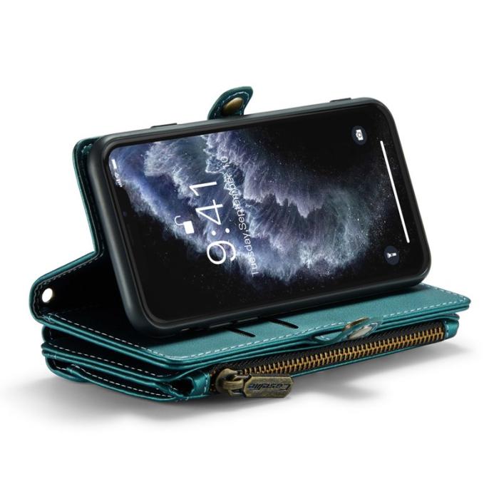 Caseme - CASEME C36 Läderfodral för iPhone 11 Pro med kortfack - Grön