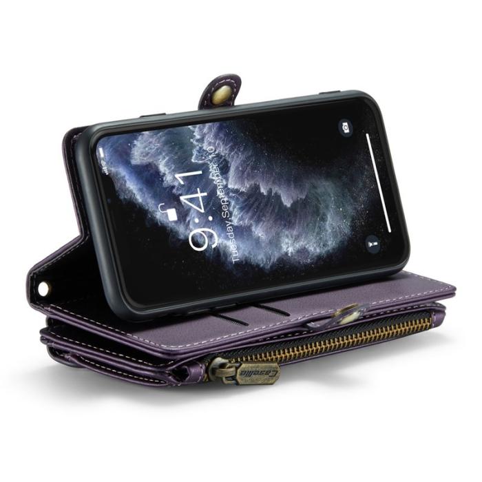 Caseme - CASEME C36 Läderfodral för iPhone 11 Pro med kortfack - Lila