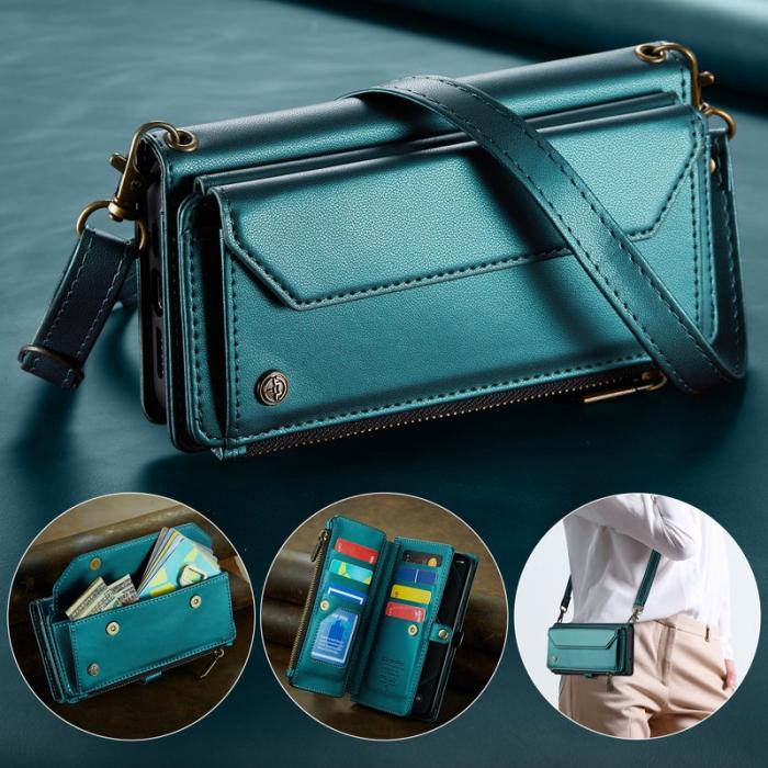 Caseme - CASEME Plånboksfodral Konstläder för iPhone 12 Pro Max - Grön