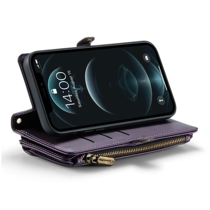 Caseme - CASEME Plånboksfodral Konstläder för iPhone 12 Pro Max - Lila