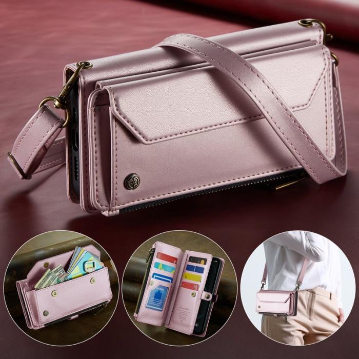 Caseme - CASEME Plånboksfodral Konstläder för iPhone 12 Pro Max - Rosa