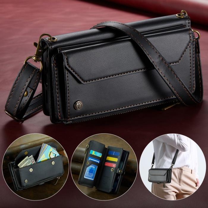 Caseme - CASEME Plånboksfodral Konstläder för iPhone 13 mini - Svart