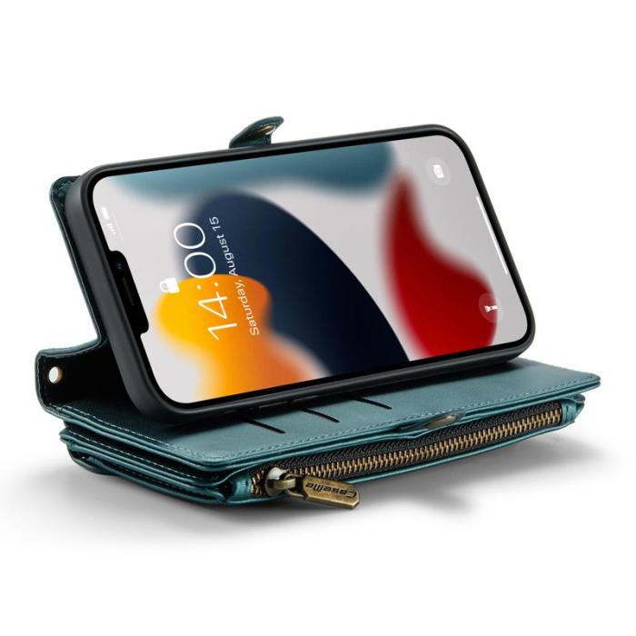 Caseme - CASEME Plånboksfodral Konstläder för iPhone 13 Pro Max - Grön
