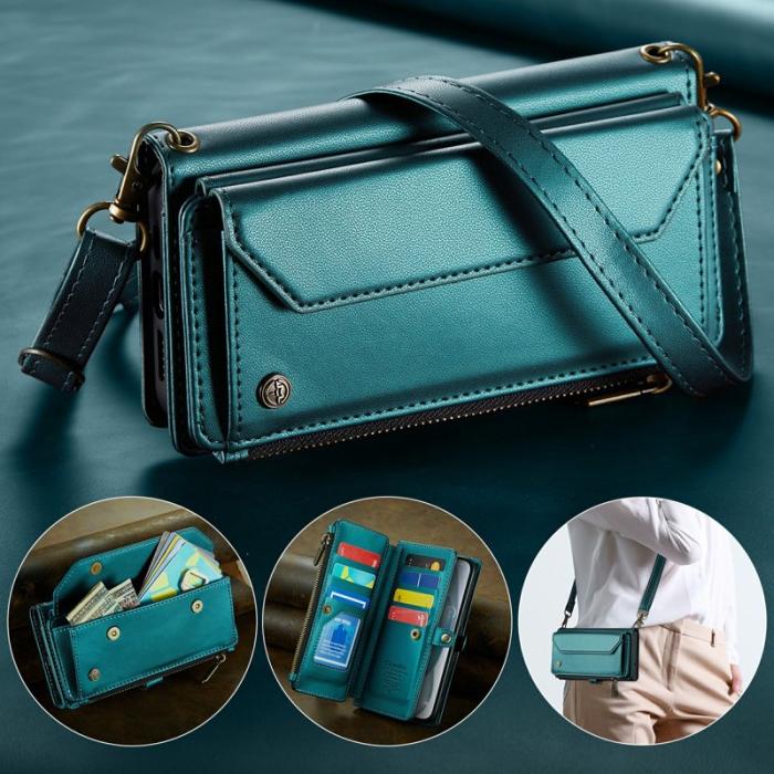 Caseme - CASEME C36 Läderfodral för iPhone 15 Plus - Grön